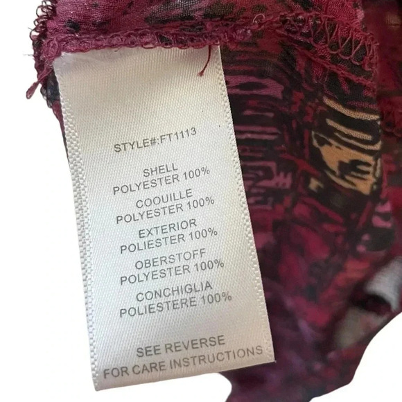 HD in Paris Anthropologie Sheer Long Sleeve Blouse Metallic Lace - Picture 8 of 8